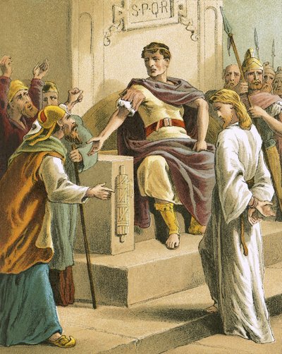 Jesus Before Pilate by English School